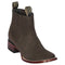 Men's Brown Ankle Square Toe Boots - Los Altos Boots