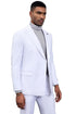 Men's Designer Stacy Adams Classic Double Breasted Suit in White