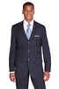 Mens Classic Fit 3 Button 2PC Pinstripe Suit inNavy