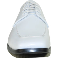 Bravo Mens Classic Moc Toe Tuxedo Prom Shoe in White