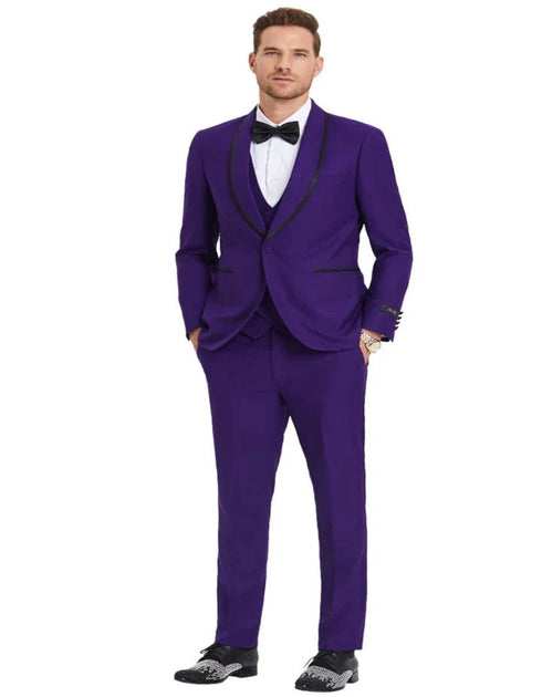 Purple Prom Suit - Purple Prom Outfit -Vested  Purple Prom  Tuxedo