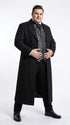 Men’s Matrix Neo Inspired Black Wool Duster Coat – Long Gothic Victorian Full Length Overcoat