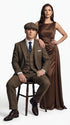 Men's Thomas Shelby Brown Herringbone 3-Piece Suit – Peaky Blinders 1920s Vintage-Style Suit with Matching Vest & Trousers