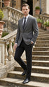 Men’s Charcoal Grey Pinstripe Blazer – Classic Tailored Formal Jacket for Business, Professional Wear Sportcoat