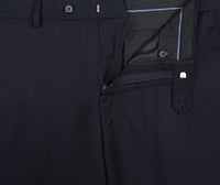 Bevagna Collection - Navy 100% Virgin Wool Regular Fit Pick Stitched 2 Piece Suit