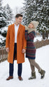 Men’s Orange - Rust Wool Blend Long Overcoat – Topcoat Carcoat Topcoat