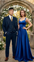 Men’s Navy Blue Pinstripe 3 Piece Suit, Thomas Shelby Inspired Vintage Formal Suit for Weddings, Parties, Prom, and Special Events