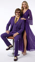 Men’s Purple Pinstripe 3-Piece Suit – 1970s Disco, Pimp, Retro Rockabilly and Party Suit