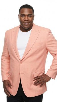 Men’s Peach Blazer – Modern Fit Wedding, Summer, Business Casual & Smart Casual Sport Coat