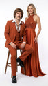Men’s Burnt Orange 3-Piece Suit – 1970s Disco, Retro Rockabilly, Prom and Party Suit