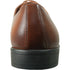 Bravo Mens Antique Plain Toe Lace Up Oxford Dress Shoe in Cognac