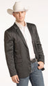 Men’s Black Western Paisley Blazer – Cowboy Jacquard Sport Coat