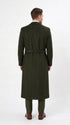 Men’s Blade Runner K Inspired Olive Green Wool Duster Coat – Long Vintage Sci-Fi Overcoat