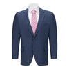 Men's Blue Plaid Portly Fit Suit Separate Jacket – Classic Wool Blend Blazer