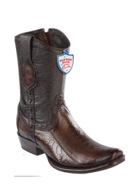 Wild West Botas de Pata de Avestruz Horma Dubai Toe Faded Brown