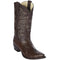 Brown ostrich boot