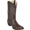 Brown caiman cowboy boot