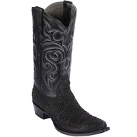 Los Altos Mens Black Python Boots