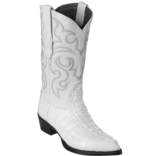 Mens White Crocodile Boots - Los Altos Boots