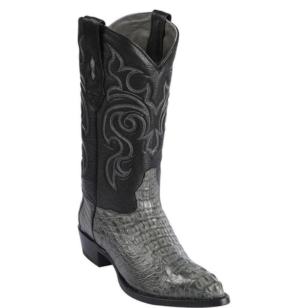 Grey Hornback Caiman Western Boot