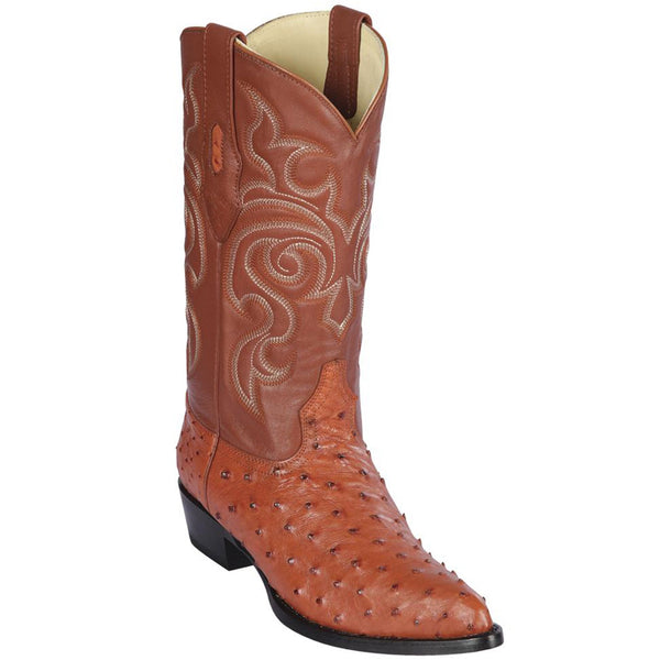 Cognac Ostrich Cowboy Boot