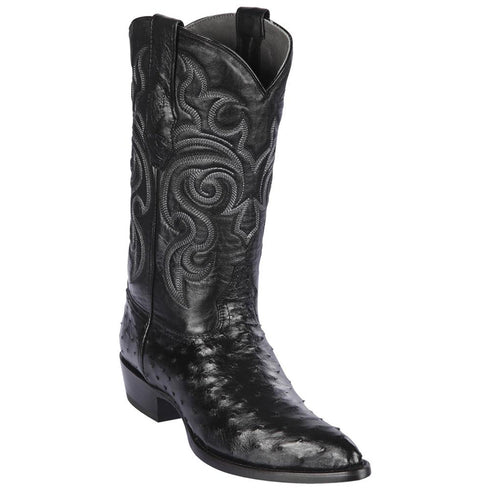 Black Ostrich Boots