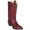 Los Altos Mens Burgundy Ostrich Boots J-Toe