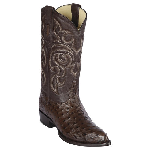 Brown ostrich cowboy boot