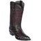 Black cherry ostrich cowboy boots