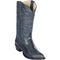 Blue ostrich cowboy boot