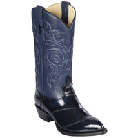Men’s Red Eel Cowboy Boots with Pointed Toe, Original Leather Western Dress Boots