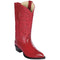 Mens Red Eel Cowboy Boots J-Toe