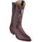 Brown sharkskin cowboy boot