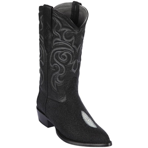 Black Single Stone Stingray Cowboy Boots