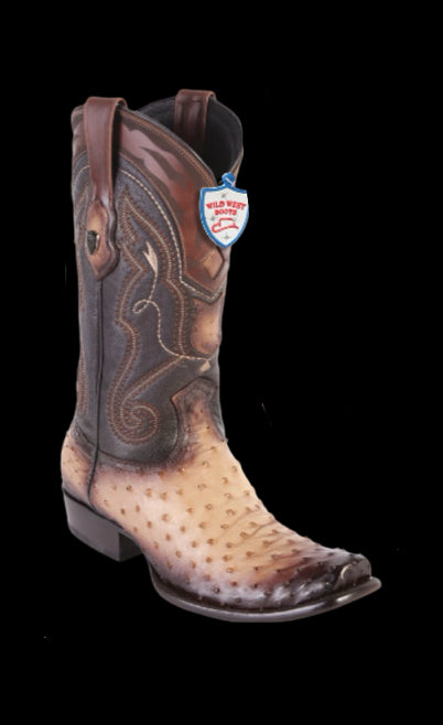 Wild West Botas de Avestruz Horma Dubai Faded Orix