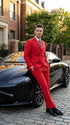Vitali Red Double Breasted Suit – Men’s 2 Piece Formal Suit for Wedding, Prom and Special Events Modern Fit