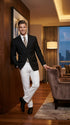 Men’s Black Three Button Blazer – Classic Formal Suit Jacket for Business, Office, Sport Coat