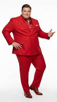 Men’s Red Double Breasted Suit – Peak Lapel Wedding, Prom & Formal Party Suit