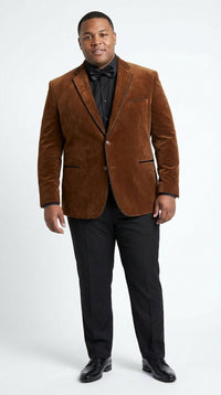 Brown Tuxedo Velvet Blazer for Men | Classic Formal Party and Evening Wear Dinner Jacket