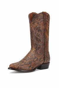 Dan Post Men’s Bay Apache Manning 13 Round Toe Genuine Python Leather Cowboy Boot
