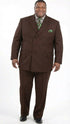 Men’s 6 on 3 Style Brown Double Breasted Suit with Wide Leg Pleated Pants, Classic Formal 2 Piece Dress Suit Set