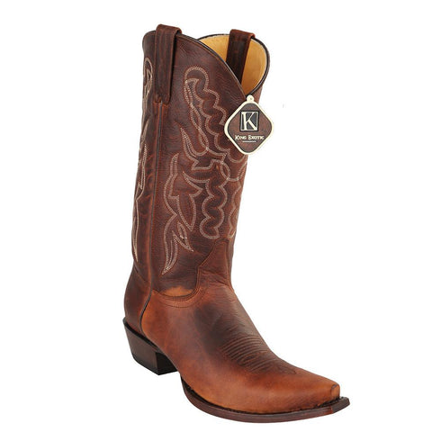 King Exotic Men's Snip Toe Cowboy Boots