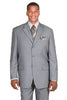 Mens 3 Button Polyester Fashion Suit in Grey