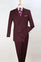 Apollo King Burgundy Wool Feel Double Breasted Suit