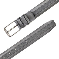 Mezlan Leather & Deerskin Belt - Luxury Italian Crafted