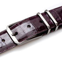 Mezlan Crocodile Belt Burgundy