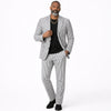 Mens Premium Cotton Seersucker Stripe Suit – Black