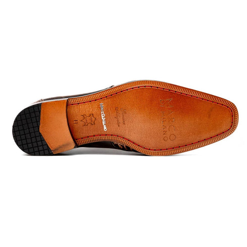 Marco Di Milano Anzio Exotic Alligator & Calfskin Leather Orix Brown Derby