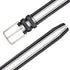 Mezlan Two-Tone Leather Belt Black / White (AO11670)