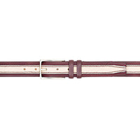 Mezlan Two-Tone Leather Belt Red / Bone (AO11670)